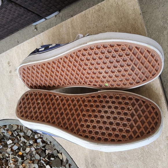 Vans Sneakers Checkboard Flame Blue & White design Size Men 8.5 Size Women 10 - Picture 14 of 14